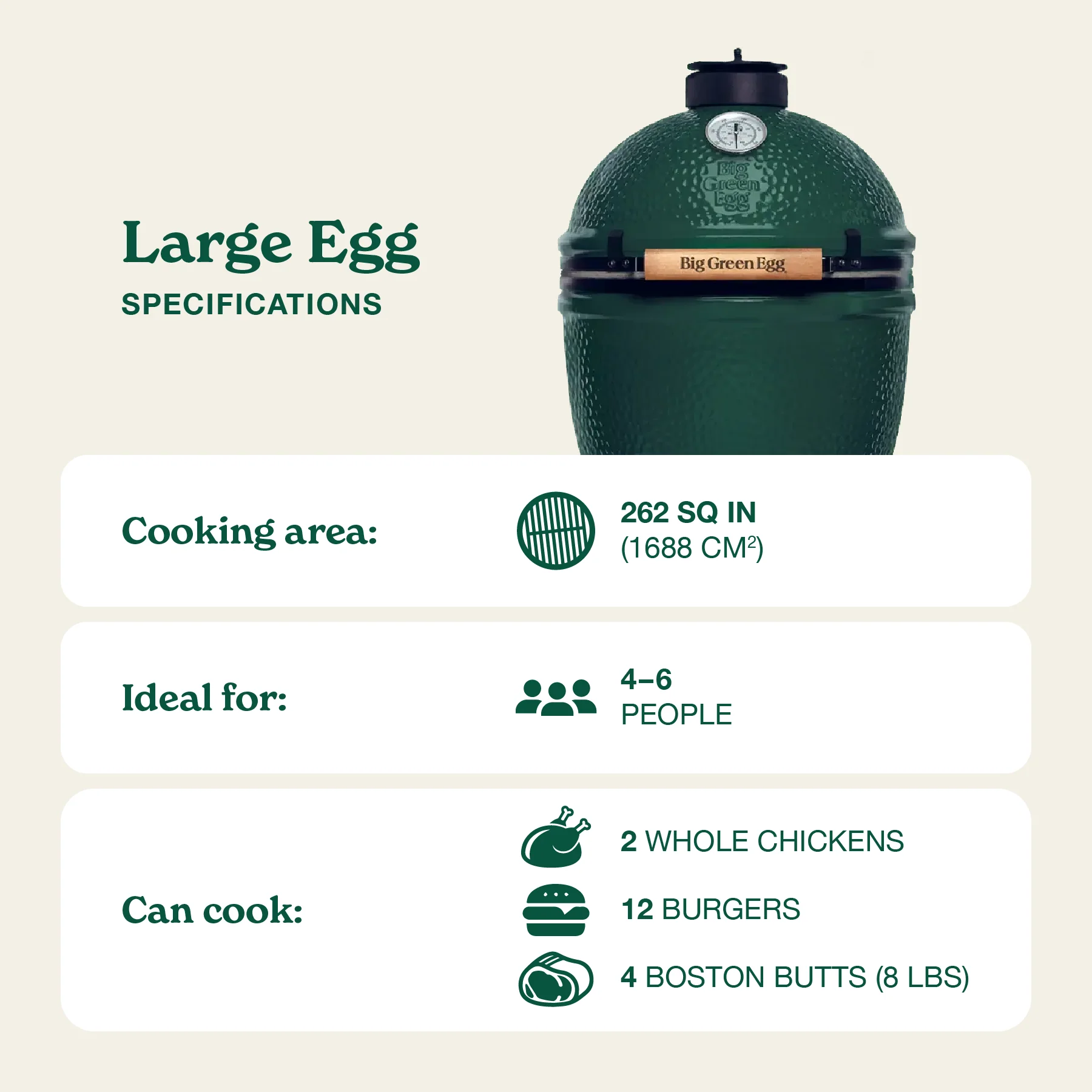 Large Big Green Egg in a Corner Modular Package - Image 3